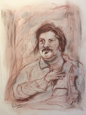 Usado, Balzac Sanguine Fusain Craie blanche signé de Frédéric Branka Côté Akoun comprar usado  Enviando para Brazil