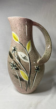 Jarro vaso de cerâmica vintage meados do século pintado à mão anos 1950 - 1960 salpicado comprar usado  Enviando para Brazil