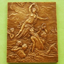 AKT Wenus i nimfy Syreny w literaturze morskiej Camões Lusíadas DUŻY brązowy medal! na sprzedaż  Wysyłka do Poland