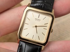Vintage 1980 SEIKO Chariot 7431-5370 Relógio Masculino Quartzo Formato Tanque Dourado 25mm, usado comprar usado  Enviando para Brazil