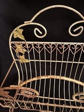 Rack de arame de metal para pentes TP toalhas banheiro sala de estar verde hera ferrugem comprar usado  Enviando para Brazil