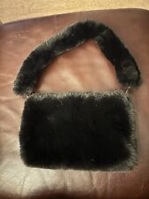 Fluffy black handbag for sale  BRADFORD