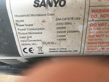 Sanyo microwave parts for sale  SOUTHAMPTON