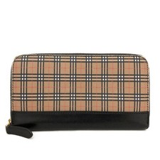 Carteira longa BURBERRY Nova Check PVC com zíper ao redor bege/8BG0211 comprar usado  Enviando para Brazil