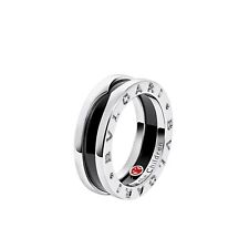 Anillo Bulgari "Save the Children" Negro Cerámica y Plata de Ley Talla 7-55 segunda mano  Embacar hacia Argentina