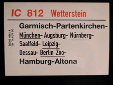Zuglaufschild 812 wetterstein gebraucht kaufen  Bautzen