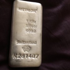 Metalor silver bar for sale  SHEFFIELD