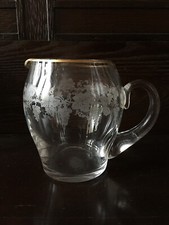 Antique jug etched for sale  GAINSBOROUGH