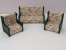 Sofá y sillones Sylvanian Families vintage Tomy verde segunda mano  Embacar hacia Mexico