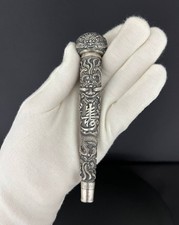 Carved silver cane d'occasion  Expédié en Belgium