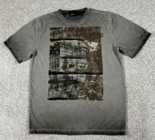 Usado, Camisa masculina Harley Davidson grande cinza manga curta motociclista bandeira dos EUA comprar usado  Enviando para Brazil