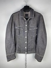 Jaqueta overshirt vintage Marithe Francois Girbaud algodão botão azul jeans tamanho G comprar usado  Enviando para Brazil
