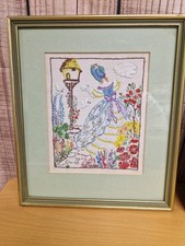 Framed embroidery crinoline for sale  WREXHAM
