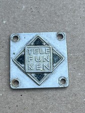 kleines Telefunken Metallschild Radio Empfänger Wehrmacht 30x30 mm, usado comprar usado  Enviando para Brazil