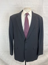 Blazer Brooks Brothers 346 masculino cinza escuro preto lã maciça 45L $895, usado comprar usado  Enviando para Brazil