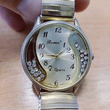 Raro relógio feminino Romex tom dourado 38 mm com diamantes em movimento, movimento japonês comprar usado  Enviando para Brazil