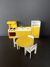conjunto de cozinha de plástico vintage casa de bonecas pia/geladeira/fogão/mesa 3 cadeiras ver disco comprar usado  Enviando para Brazil