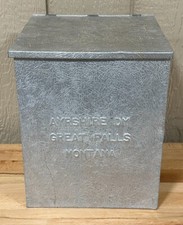 Caixa de leite vintage de metal em relevo Ayrshire Dairy Great Falls, Montana colecionável comprar usado  Enviando para Brazil