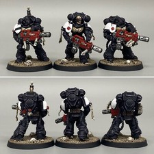 3 PRIMARIS ERRADICATORS BLACK TEMPLARS SPACE MARINES WARHAMMER 40K PINTADO 40.000 comprar usado  Enviando para Brazil