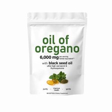 :Capsules d'huile d'origan 180 gélules 6000 mg par portion avec huile de nigelle comprar usado  Enviando para Brazil
