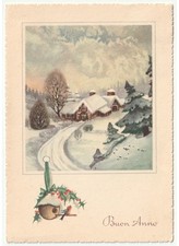 1958 paesaggio innevato usato  Italia