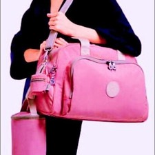 Bolsa de fraldas Kipling rosa Camama Very Berry mamãe com porta-garrafa bolsa comprar usado  Enviando para Brazil