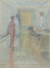 Original vintage drawing d'occasion  Expédié en Belgium