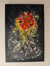 Peinture abstraite acrylique d'occasion  Anduze