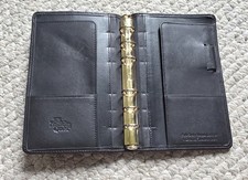 Carpeta planificadora de bolsillo Franklin Quest pequeña de cuero negro 6,5x4 segunda mano  Embacar hacia Mexico