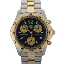Usado, Relógio masculino TAG Heuer Professional 2000 cronógrafo CK1120 preto e dourado 38 mm comprar usado  Enviando para Brazil
