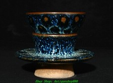 Caneca copo vidro porcelana “Chazhan” antiga dinastia chinesa Song Jian Kiln 4,9"" comprar usado  Enviando para Brazil