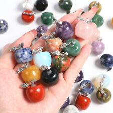 Mini pedras preciosas esculpidas à mão pingente de maçã cristal reiki chakra contas de cura faça você mesmo comprar usado  Enviando para Brazil