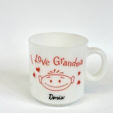 Caneca xícara de café vintage I Love Grandma plástico branco vermelho nome Denise comprar usado  Enviando para Brazil