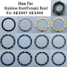 Moldura plana de cerâmica de aço inoxidável Miuksi 38mm ajuste SKX007 SKX009 inserção de moldura  comprar usado  Enviando para Brazil