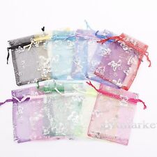 Usado, Bolsa de doces 25/100 peças organza festa de casamento favor borboleta presente bolsas de joias comprar usado  Enviando para Brazil
