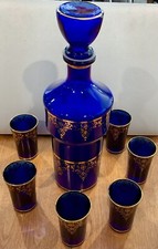 Vtg bohemian cobalt for sale  Chesterfield