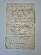 Antique 1666 manuscript for sale  LEICESTER