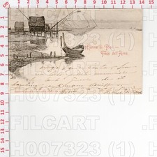 H7323 MARINA DI PISA FOCE ARNO 1900 PESCA ILLUSTRATORE GUGLIELMO AMEDEO LORI comprar usado  Enviando para Brazil