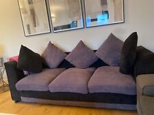 Seater sofa black for sale  LONDON