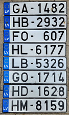 🇱🇻 LATVIA LICENSE PLATE WITH BLUE BAND EUROPE EURO na sprzedaż  PL
