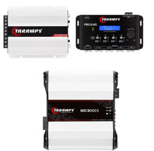 TARAMPS MD 3000 1 ohm + TS 800x4 2 ohm + PRO 2.4S - AMPLIFICADOR DE ÁUDIO AUTOMOTIVO, usado comprar usado  Brasil 
