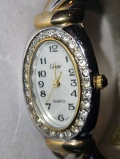 Relógio de quartzo feminino de aço inoxidável ouro e prata comprar usado  Enviando para Brazil