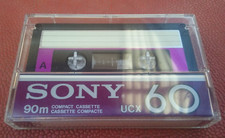 SONY UCX 60 Vintage 1982 Blank Audio Cassette Tape IEC II CrO2 Position 60 min, usado comprar usado  Enviando para Brazil