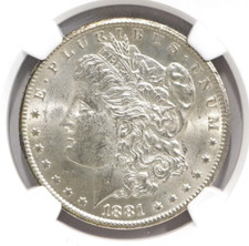 1881 morgan silver for sale  USA