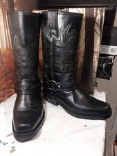 Mens black leather for sale  LEAMINGTON SPA