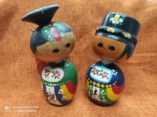 Kokeshi coppia bambole usato  Quartu Sant Elena