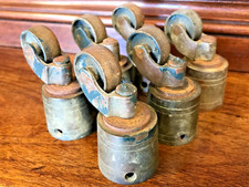 Salvamento de móveis antigos 6 RODAS GIRATÓRIAS DE LATÃO estilo tampa de extremidade COM PARAFUSOS 1900, usado comprar usado  Enviando para Brazil