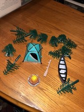 Usado, Lote de tendas ao ar livre DECOPAC Camp Site cake toppers canoa fogueira árvores comprar usado  Enviando para Brazil