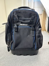 Bolsa de ferramentas de trabalho azul cobalto vários bolsos mochila com zíper resistente ajustável comprar usado  Enviando para Brazil