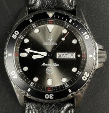 Usado, Bulova Marine Star Diver 200m relógio de quartzo mostrador preto aço inoxidável 41mm comprar usado Usado, Bulova Marine Star Diver 200m relógio de quartzo mostrador preto aço inoxidável 41mm comprar usado  Enviando para Brazil